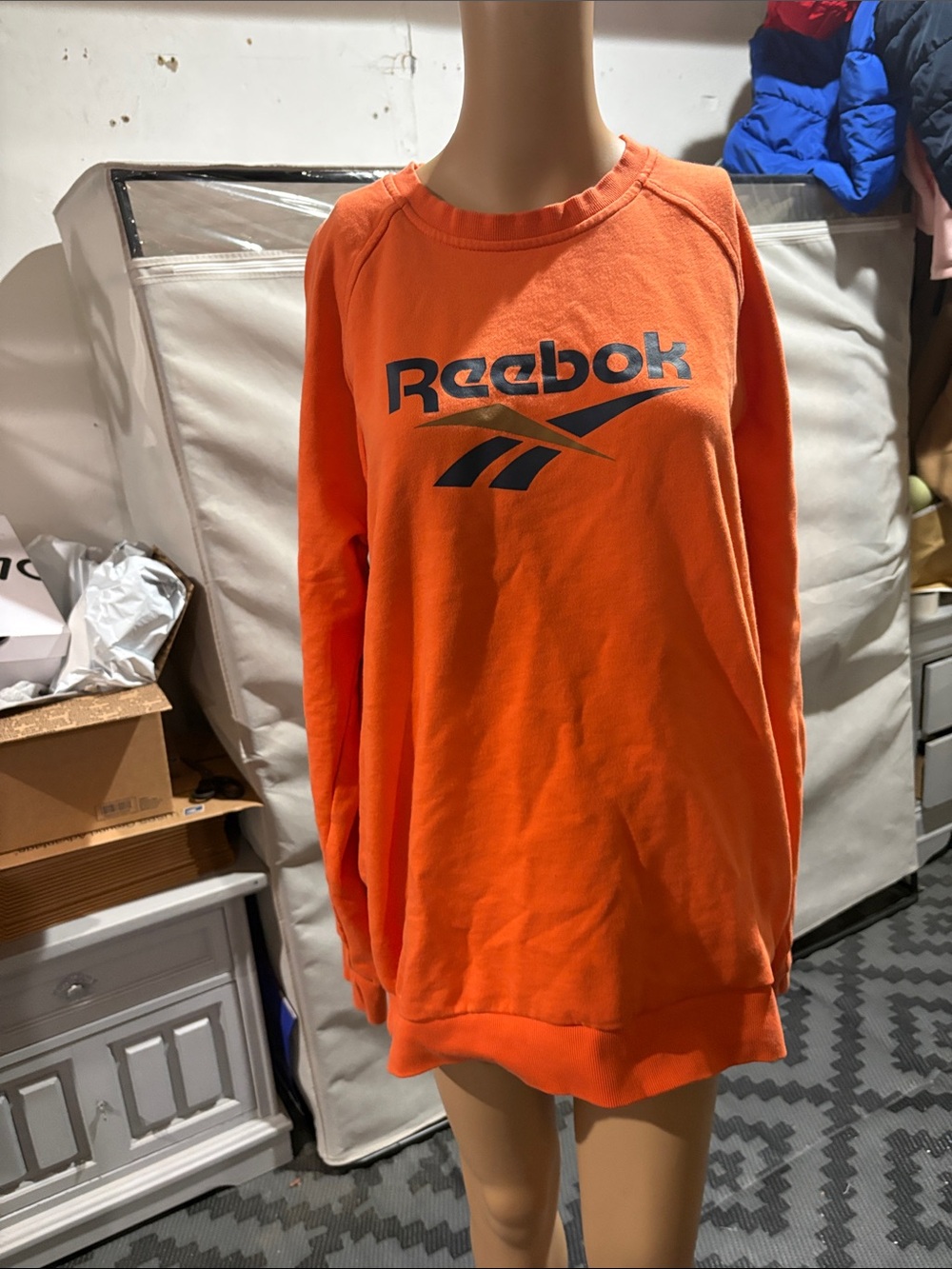 Reebok Orange Logo Sweatshirt